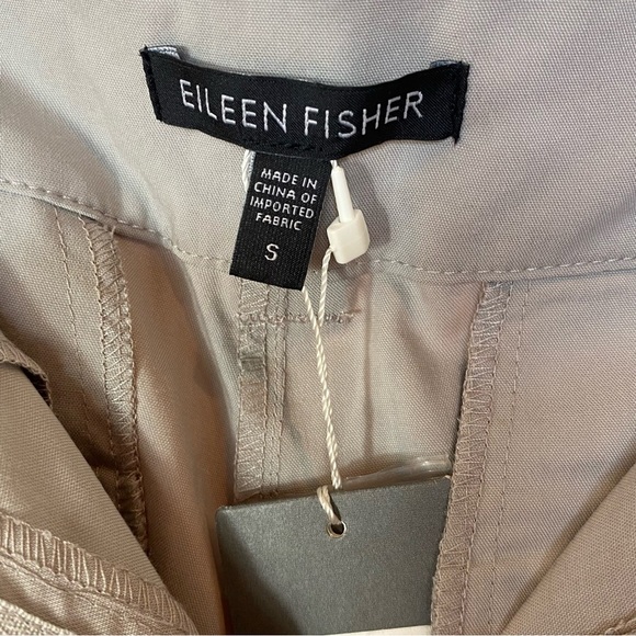 NEW Eileen Fisher Silver Slim Pants Small Sustainable Tencel Zip $208 - Picture 6 of 9